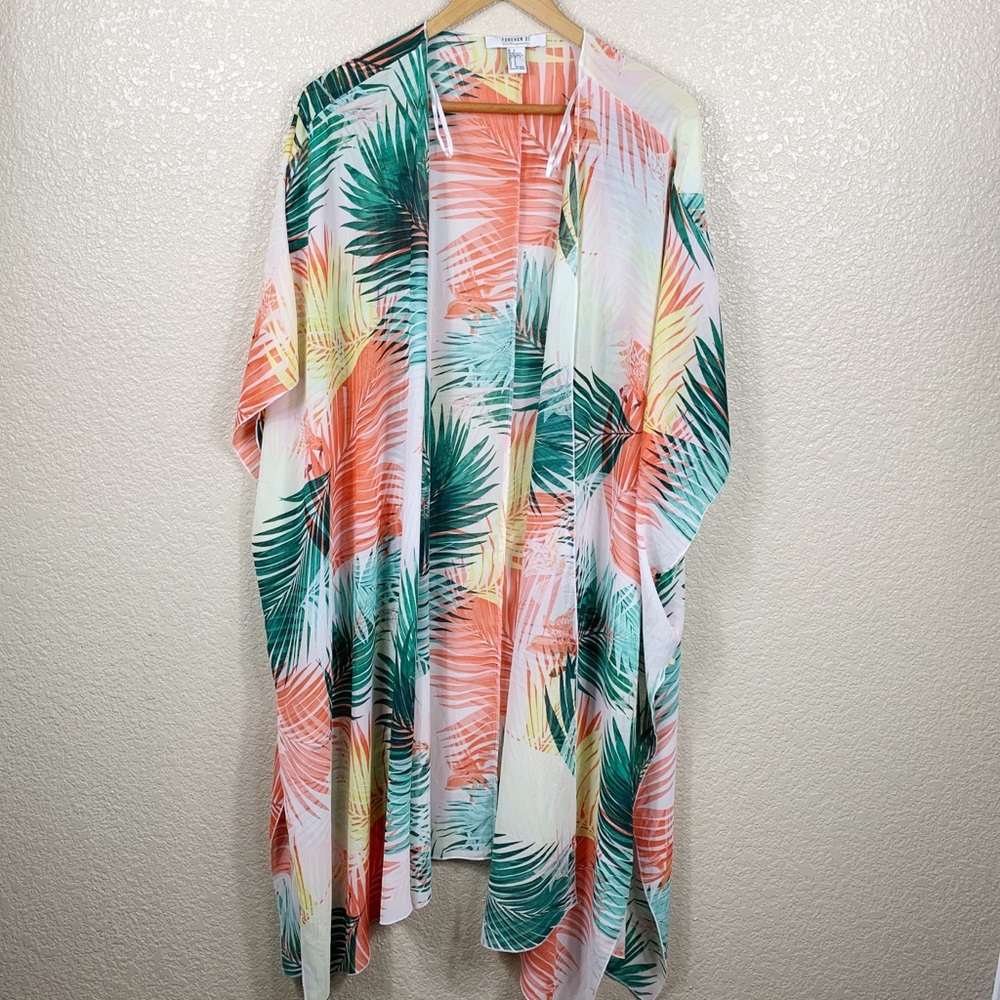 Forever 21 Palm Maxi Cover Up size Small